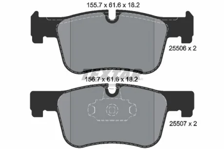 Колодки тормозные (передние) BMW 1 (F20)/3 (F30)/4 (F32) 10- (CBI) Q+ TEXTAR 2550601