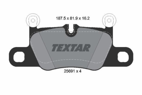 Комплект гальмівних колодок TEXTAR 2569101 (фото 1)