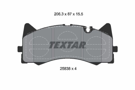Комплект гальмівних колодок TEXTAR 2583801