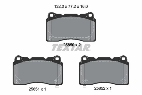 Тормозные колодки, дисковые TEXTAR 2585001