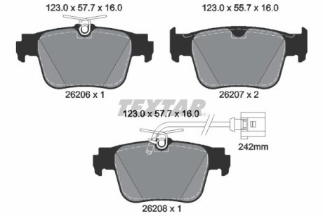 Гальмівні колодки, дискові TEXTAR 2620603