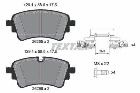 Комплект тормозных колодок TEXTAR 2626501