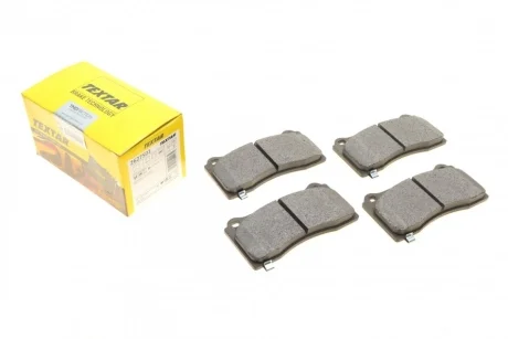 Колодки гальмівні (передні) Tesla Model 3/Y 18- (з датчиком) (Brembo) Q+ TEXTAR 2627501