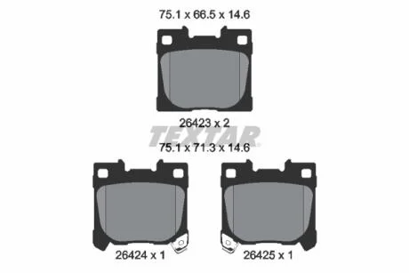 Тормозные колодки, дисковые TEXTAR 2642301