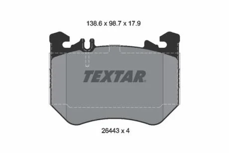 Гальмівні колодки, дискові TEXTAR 2644303