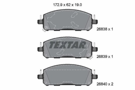 Гальмівні колодки, дискові TEXTAR 2683801