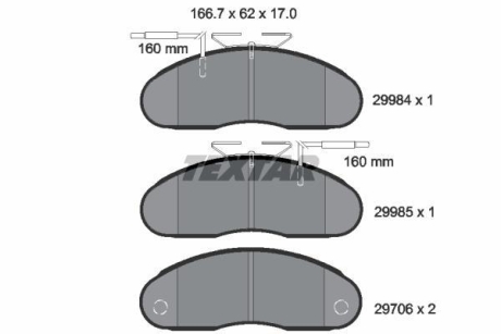 Гальмівні колодки, дискові TEXTAR 2998401 (фото 1)