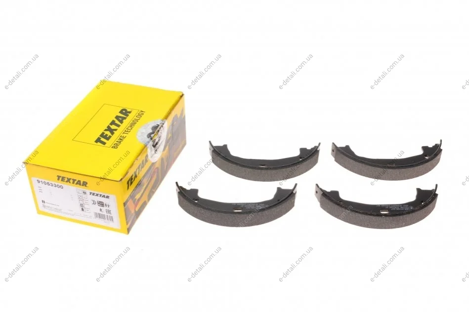 Колодки ручника BMW 1 (E81/E82)/3 (E46/E90) 98-13 (160.5x20) TEXTAR 91053300 (фото 1)