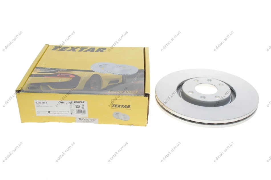 Диск тормозной (передний) Citroen C4/ Peugeot 207/307 1.6-2.0i 04- (302x26) PRO TEXTAR 92133203 (фото 1)