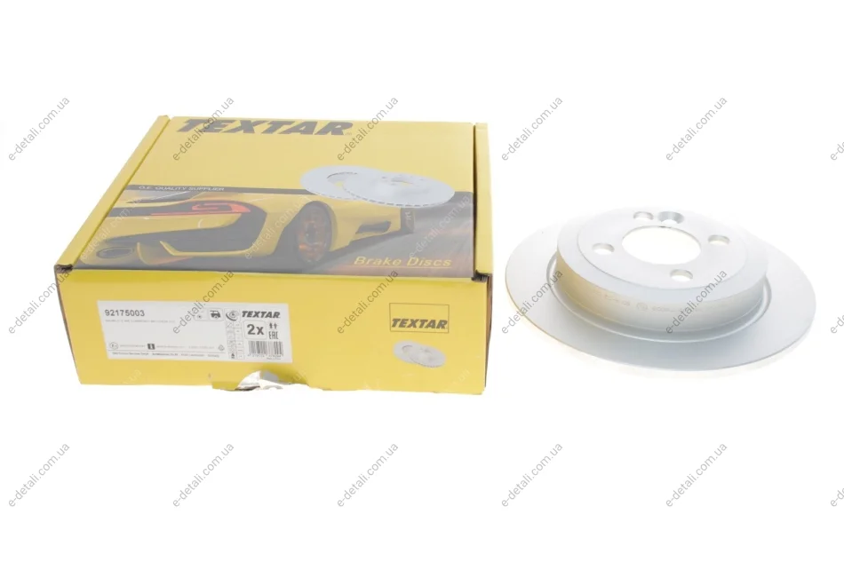 Диск тормозной (задний) Mini Cooper 01- (259x10) PRO TEXTAR 92175003 (фото 1)