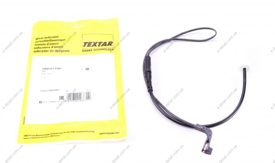 Датчик износа тормозных колодок (задних) BMW 5 (E61) 04-10 TEXTAR 98031100 (фото 1)