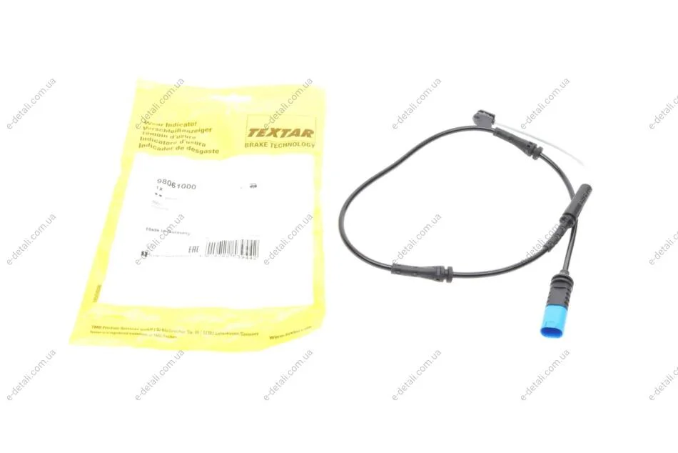 Датчик износа тормозных колодок (задних) BMW X4 (G02/F98) 18- (L=868mm) TEXTAR 98061000 (фото 1)