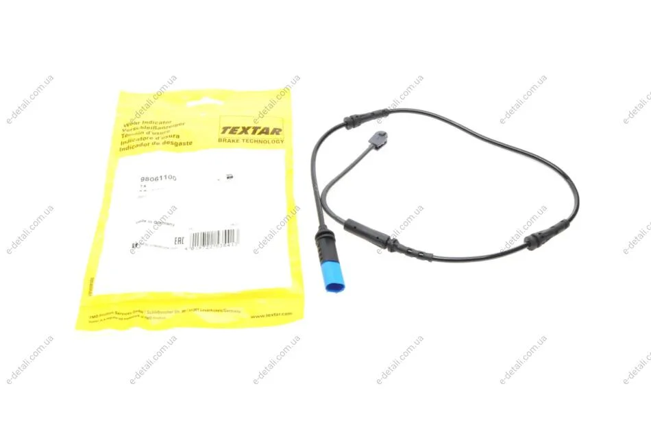 Датчик износа тормозных колодок (задних) BMW X3 (G01)/X4 (G02) 17- (L=740mm) TEXTAR 98061100 (фото 1)