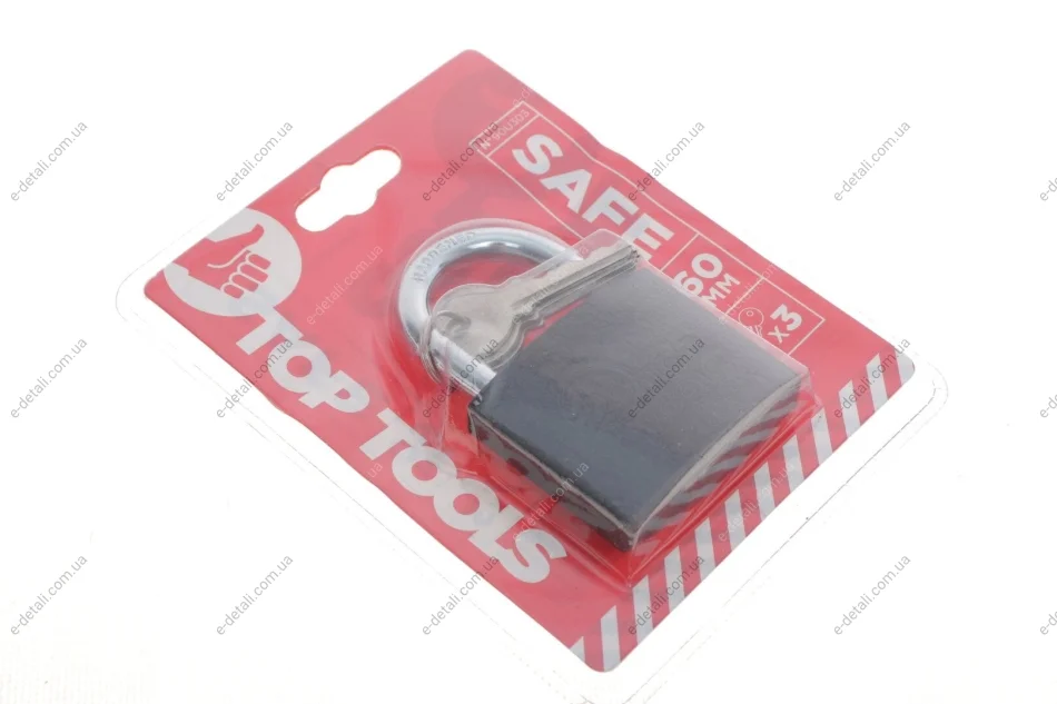 Замок навесной (60mm) (3 ключа в к-кт) Top-tools 90U303 (фото 1)