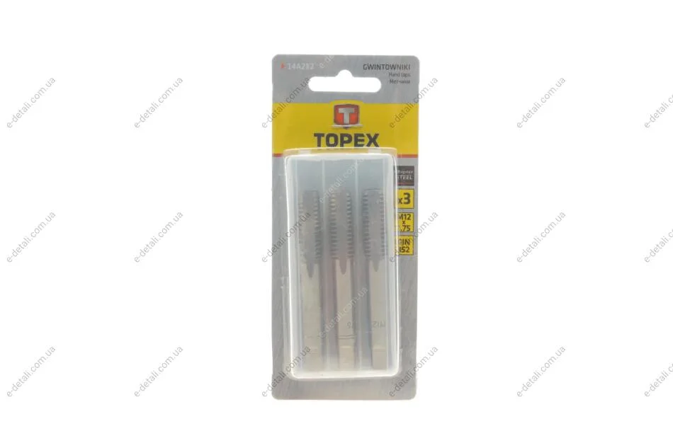 Набор инструментов для нарезки резьбы (метчики) M12x1.75 3 ед. Topex 14A212 (фото 1)