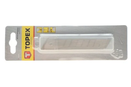 Лезвие для ножа канцелярского (18mm) (к-кт 10шт) Topex 17B348