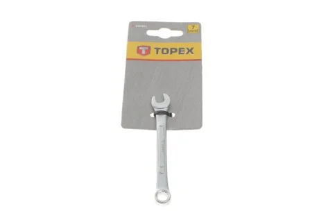 Ключ ріжково-накидний 7 мм L-100 мм Topex 35D381
