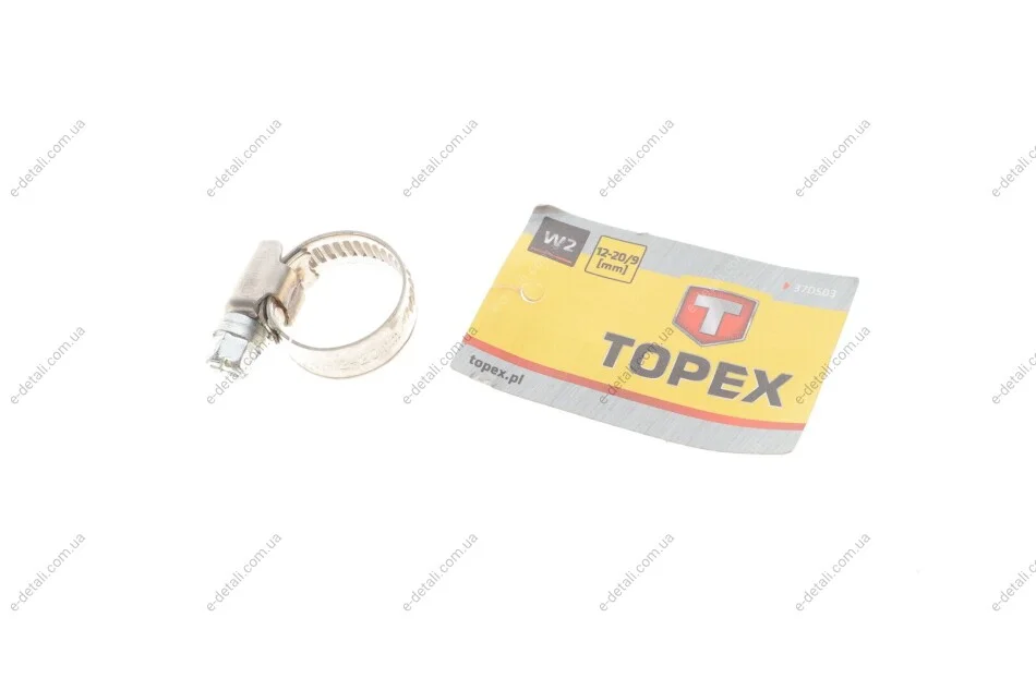 Хомут червячный Ø12-20x9 мм Topex 37D503 (фото 1)