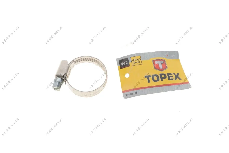 Хомут черв'ячний Ø20-32x9 мм Topex 37D505 (фото 1)