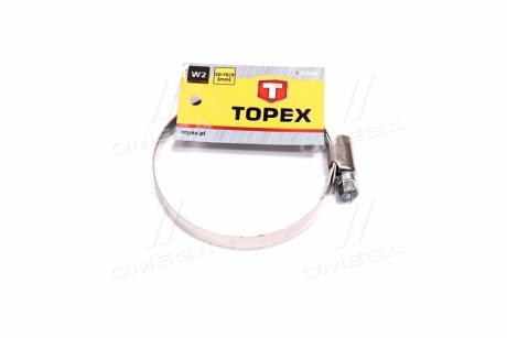 Хомут черв\'ячний 50-70/9 W2 Topex 37D509