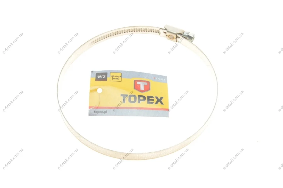 Хомут черв'ячний Ø100-120x9 мм Topex 37D514 (фото 1)
