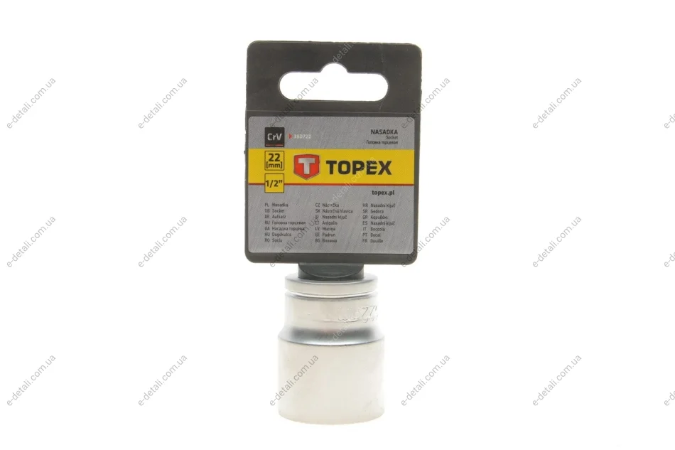 Головка торцевая 1/2" 22 мм Topex 38D722 (фото 1)