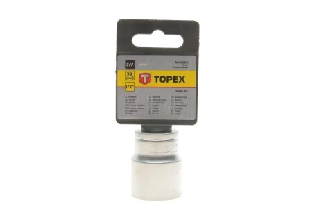 Головка торцевая 1/2" 22 мм Topex 38D722