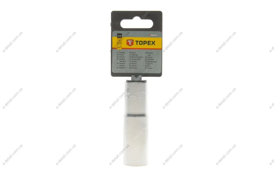 Головка торцевая 1/2" 17 мм Long 76 мм Topex 38D756 (фото 1)