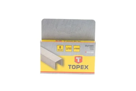 Скоба для степлера 11,3x0,7x8 mm 1000 од. Topex 41E308