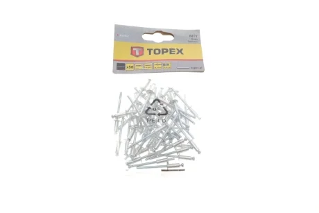 Заклепка Ø4х10 mm 50 од. Topex 43E402