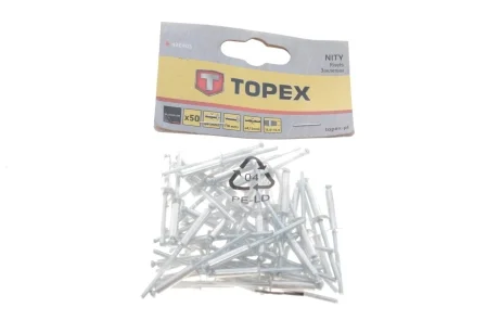 Заклепка Ø4x18 mm 50 од. Topex 43E405