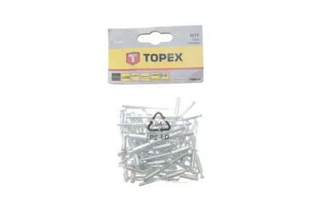 Заклепка Ø4,8x14,5 mm 50 од. Topex 43E504
