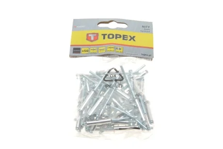 Заклепка Ø4,8x23 mm 50 ед. Topex 43E507