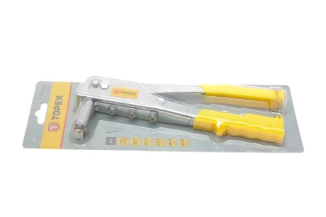 Заклепочник для заклепок алюминиевых (d=2.4/3.2/4.0/4.8mm) Topex 43E707