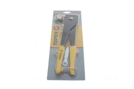 Заклепочник для заклепок алюминиевых (d=2.4/3.2/4.0/4.8mm) (2 позиции) Topex 43E712