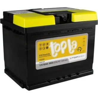Акумулятор 60 Ah/12V EFB Topla 112 060