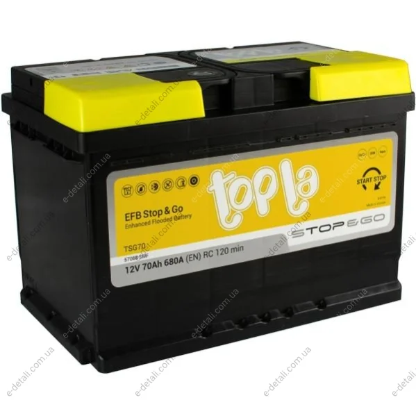 70 Ah/12V EFB Euro (0) Topla 112 070 (фото 1)