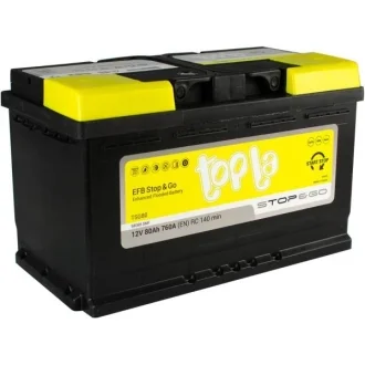 Аккумулятор 80 Ah/12V EFB Topla 112 080