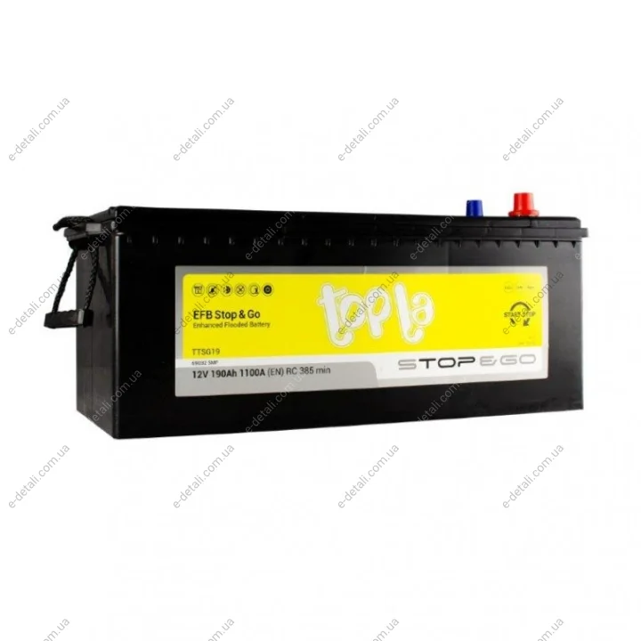 Аккумулятор 190 Ah/12V EFB Truck Topla 491 612 (фото 1)