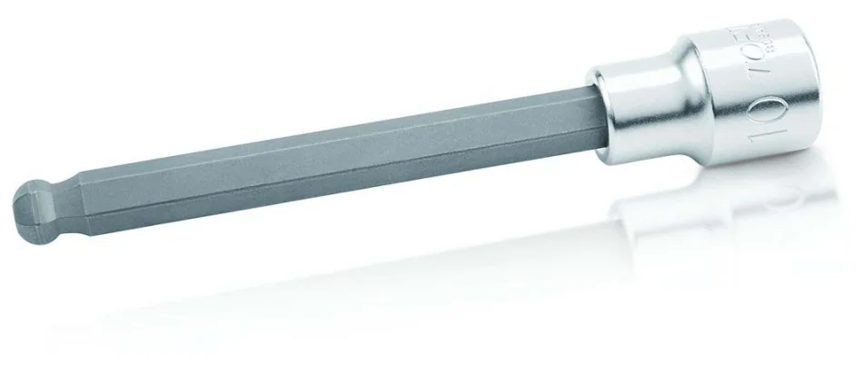 Головка із насадкою HEX 10 mm 140mm 1/2" з кулею Toptul BCSA1610 (фото 1)