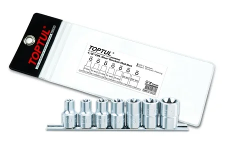 Набор головок TORX 1/2" E10-E24 7ед.(звезда Давида) Toptul GAAG0704