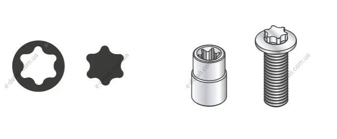 Набор головок TORX 1/2" E10-E24 9ед.(звезда Давида) T Toptul GAAG0901 (фото 1)