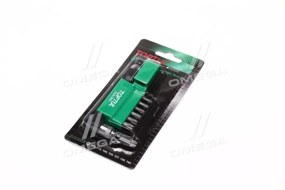 Набор бит 1/4" TORX T10H-T40H + Гобр.перех. 8ед. Toptul GAAL0801 (фото 1)