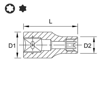 Набір головок TORX 1/4 Toptul GAAR1402