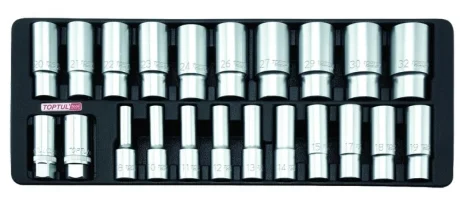 Набор головок длинных 1/2" 8-32мм 22ед. (в ложементе Toptul GAAT2202