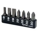 Набор бит 1/4" 7ед. (SL: 4*0.5 Toptul GAAV0704