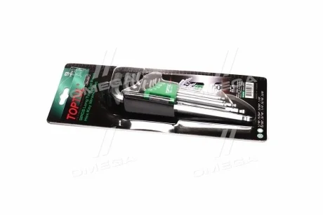 Набор дюймовых Г-обр.шестигранников с шаром 1/16"-3/8" 9ед. TO Toptul GBAL0901