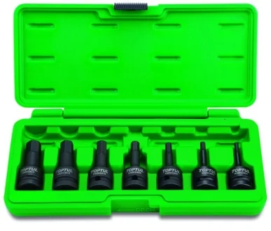 Набор головок HEX ударных 1/2" 4-14мм 7 ед. Toptul GDAI0702