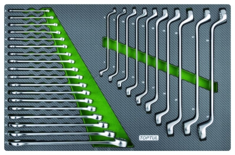 Набор ключей комбинированных и накидных 6-27мм 28ед.(в ложементе Toptul GED2813