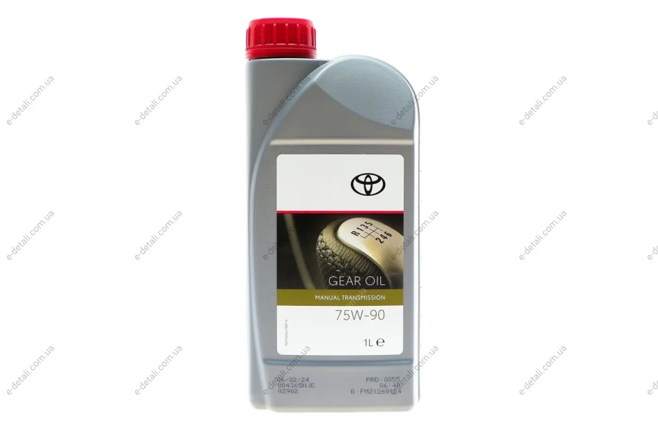 Олива трансмісійна 75W90 MT Gear Oil (1L) (GL-4) TOYOTA 0888581596 (фото 1)